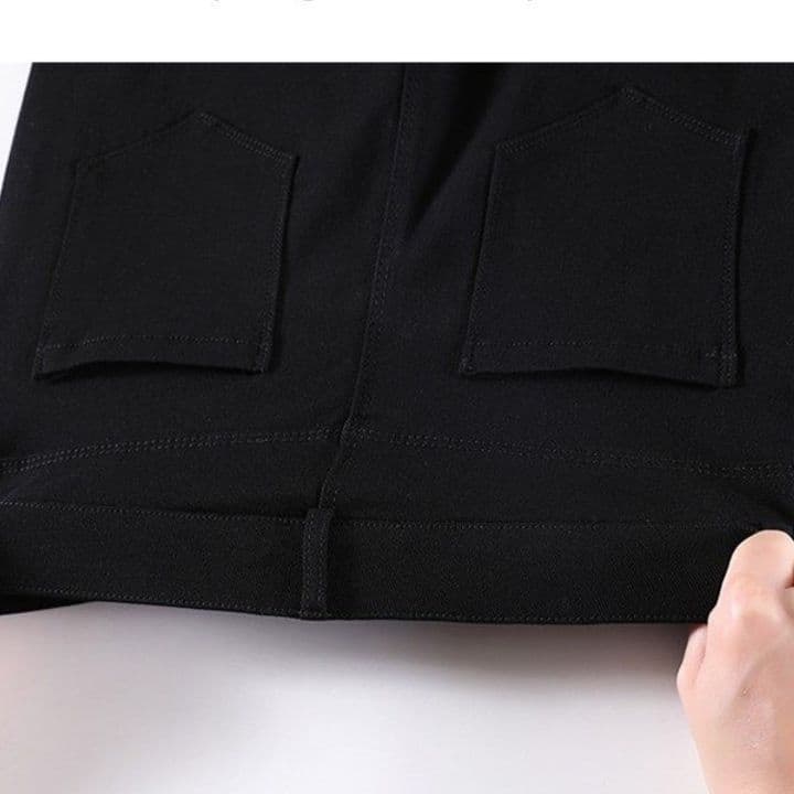 フレアパンツ 裾スリット入りハイウエストフレアパンツ