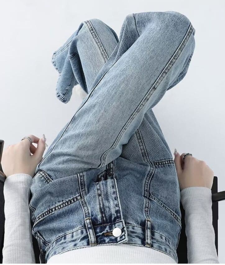 フレアパンツ ハイウエストワイドシルエットフレアデニムパンツ