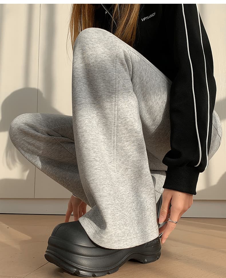 フレアパンツ やわらか美脚フレアスウェット