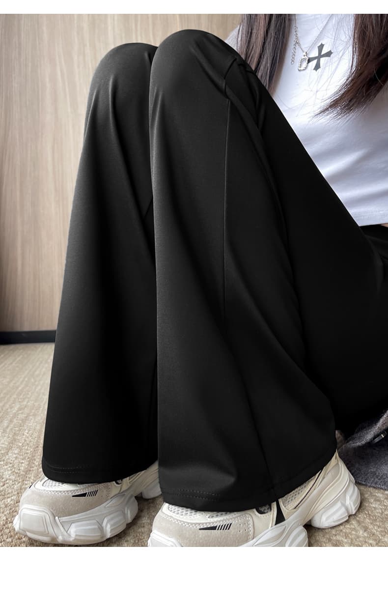 フレアパンツ 裾広がりポケット付きストレッチレギンス