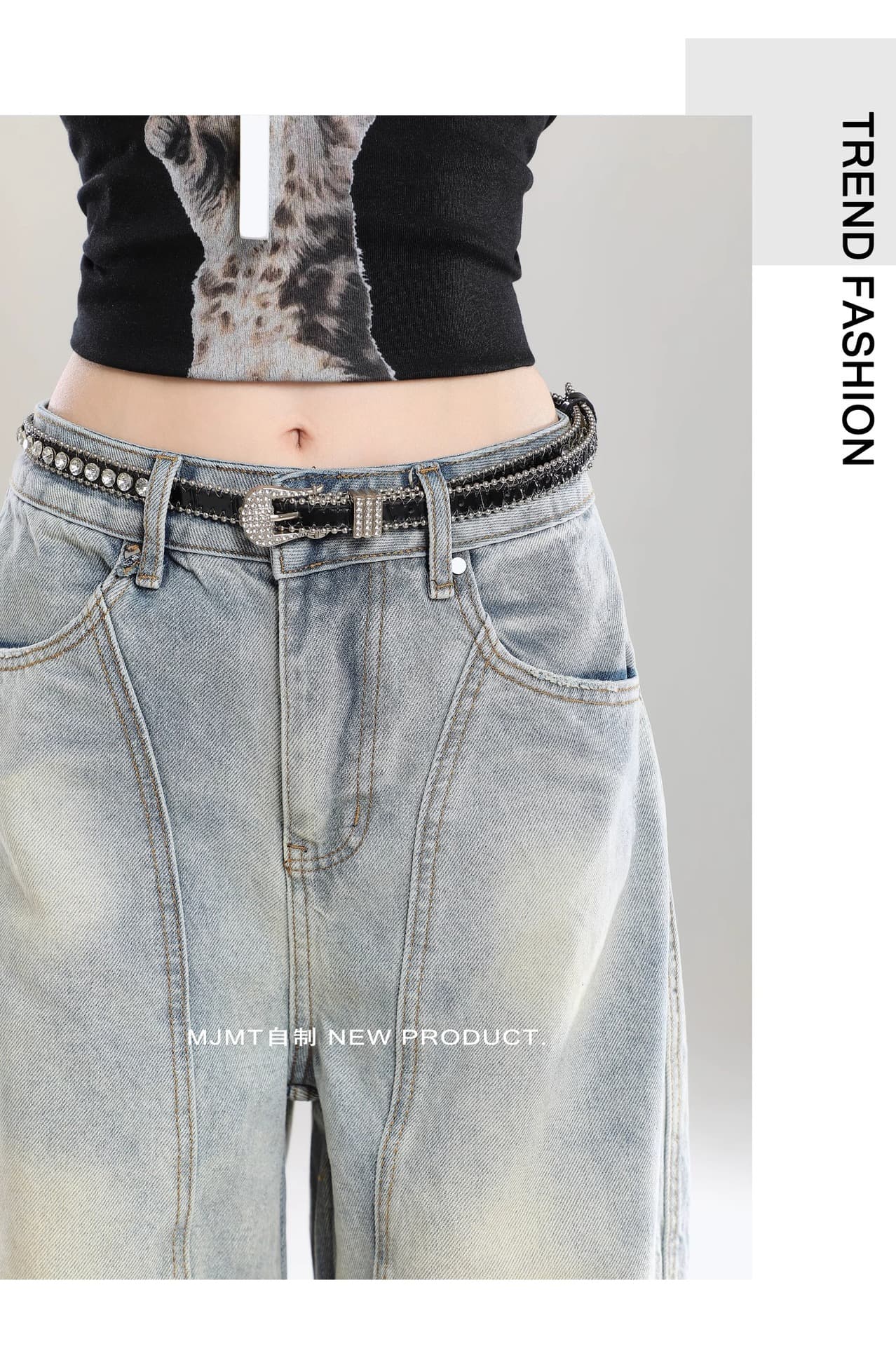 フレアパンツ ヴィンテージ加工ワイドフレアデニムパンツ