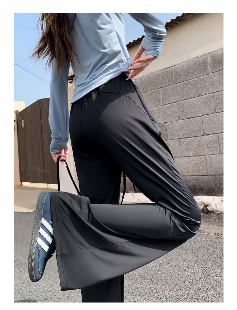 フレアパンツ 高級感漂うゆったりフレアパンツ
