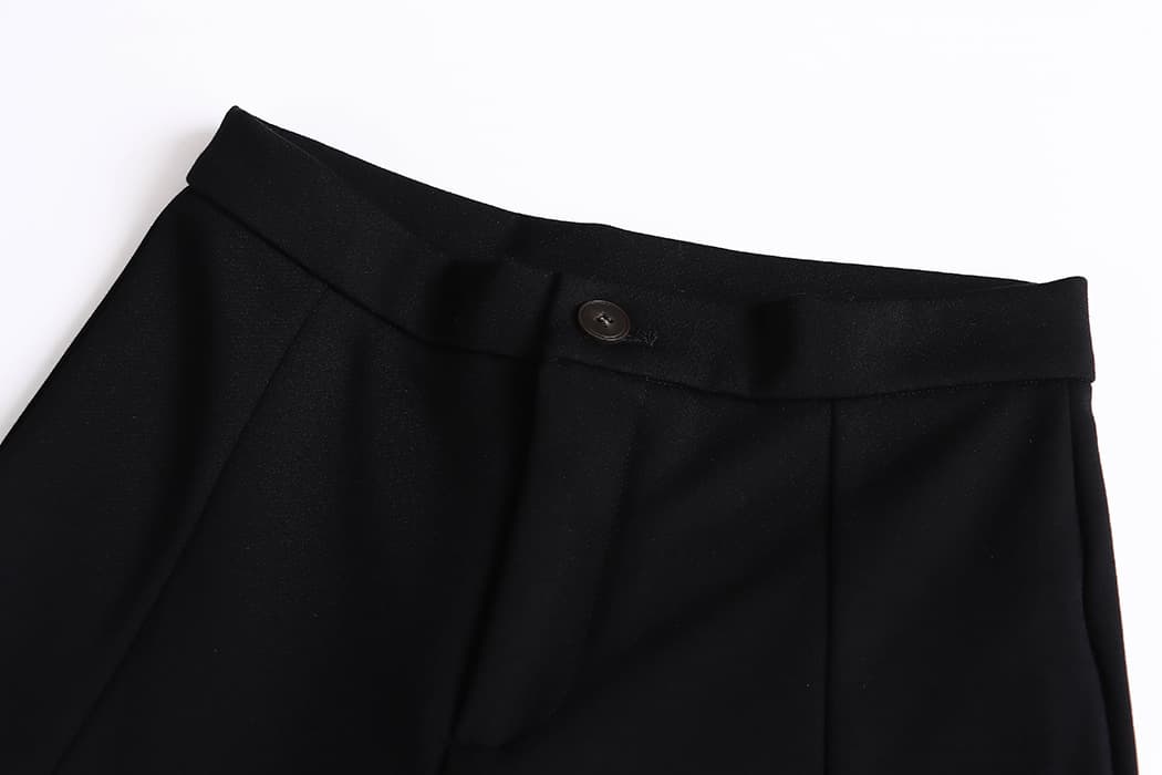 フレアパンツ すっきり美脚フレアスラックス