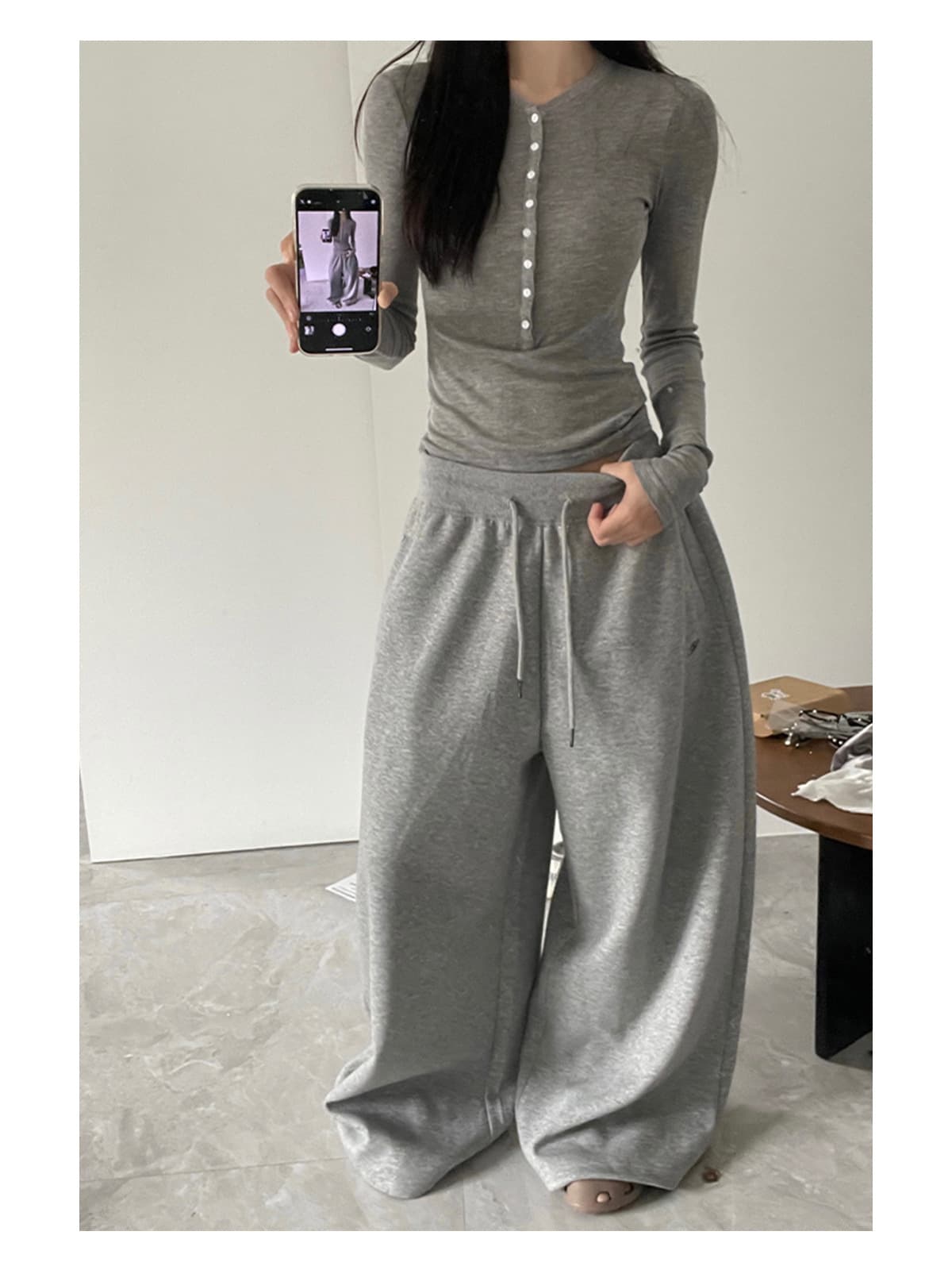 フレアパンツ リラクシーフレアスウェットパンツ