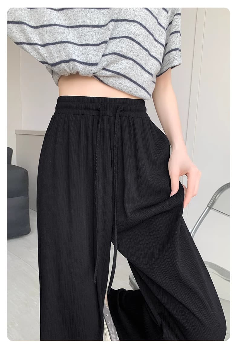フレアパンツ 縦縞リラックスフレアパンツ