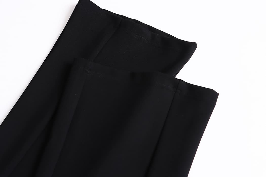 フレアパンツ すっきり美脚フレアスラックス