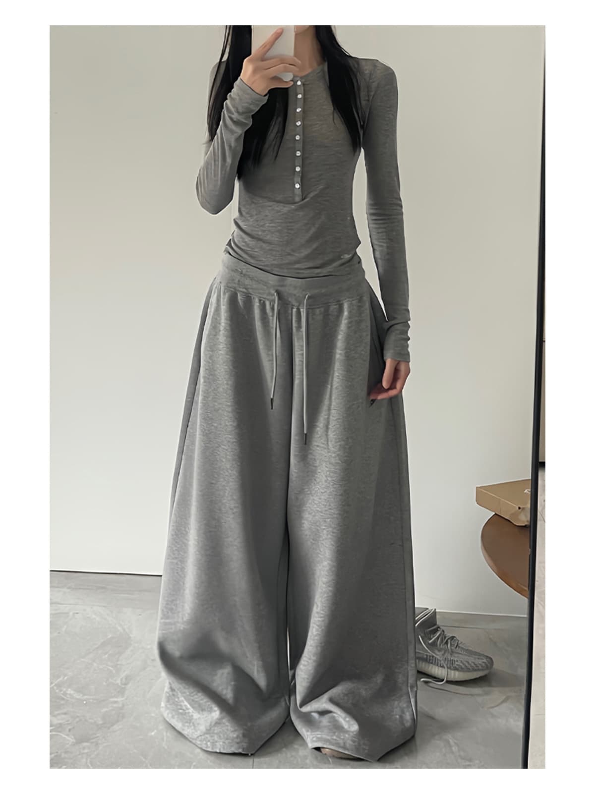 フレアパンツ リラクシーフレアスウェットパンツ