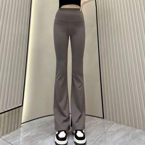 フレアパンツ 美脚効果フレアレギンスパンツ
