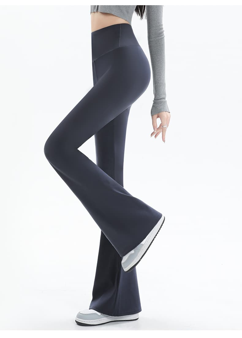 フレアパンツ 美脚シルエットフレアレギンス