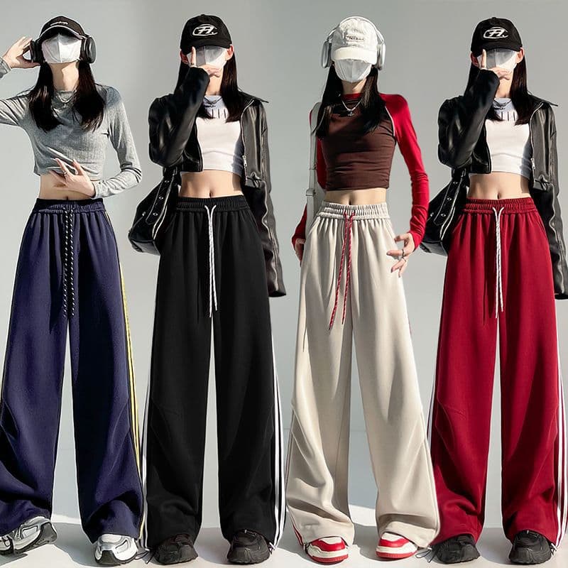 フレアパンツ ゆったりラインフレアスウェットパンツ