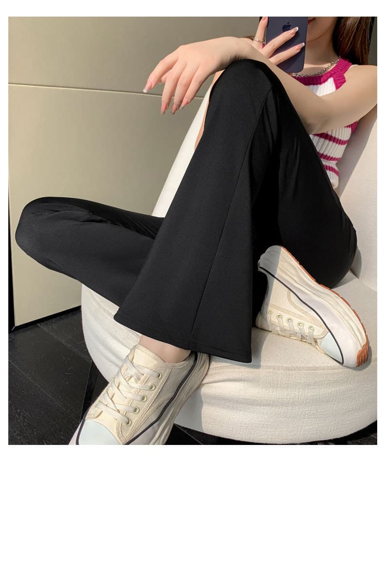 フレアパンツ 美脚演出フレアレギンス